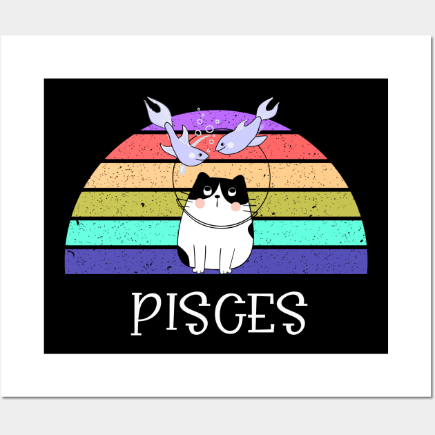 Cat Horoscope Pisces Wall Art by kooicat